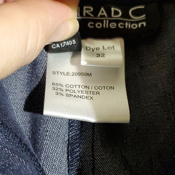 Conrad C Collection Wrinkled Denim Appearance Straight Leg Pants - Size 16 - Picture 9 of 12